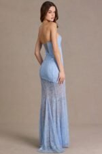Embellished Lace Corset Gown in Sky Blue - Image 2