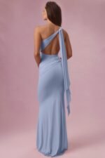 Jersey Bridesmaid Dress in Sky Blue - Image 5