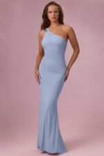 Jersey Bridesmaid Dress in Sky Blue - Image 2