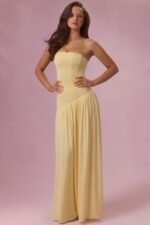 Jersey Strapless Gown in Butter
