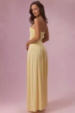 Jersey Strapless Gown in Butter - Image 2