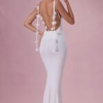 Jersey Draped Gown in Coconut