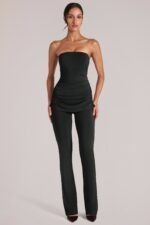 Mid-Rise Fitted Trousers  in Black - Image 6