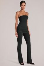 Mid-Rise Fitted Trousers  in Black - Image 7