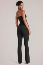 Mid-Rise Fitted Trousers  in Black - Image 8