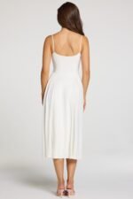Modal Lace-Trim Midaxi Dress in White - Image 3