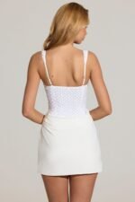 Embellished Corset Mini Dress  in White - Image 3