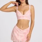 Embellished Bralette in Soft Pink Ombre