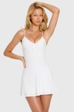 Modal Mini Dress in Coconut - Image 6
