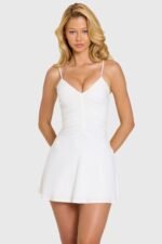 Modal Mini Dress in Coconut - Image 7
