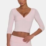 Ombralye 3/4 Sleeve Top in Blush