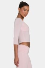 Ombralye 3/4 Sleeve Top in Blush - Image 3
