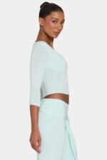 Ombralye 3/4 Sleeve Top in Peppermint - Image 3
