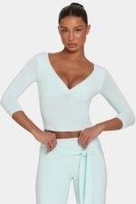 Ombralye 3/4 Sleeve Top in Peppermint - Image 5
