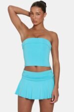 Ombralye Mini Skort in Aqua - Image 5