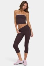 Soft Active Capri Leggings in Choc Chip - Image 4