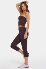 Soft Active Capri Leggings in Choc Chip - Image 3