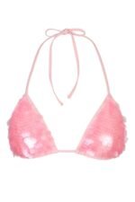 Triangle Bikini Top in Baby Pink - Image 3