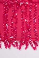 Fringed Low-Rise Mini Skirt in Raspberry - Image 5