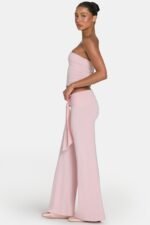 Ombralye Tie-Waist Wide-Leg Trousers in Blush - Image 3