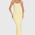 Modal Lace-Trim Midaxi Dress in Butter