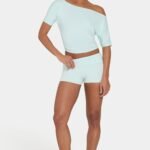 ButterCloud? Mini Foldover Shorts in Peppermint