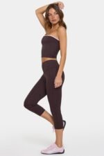 Soft Active Capri Leggings in Choc Chip - Image 3