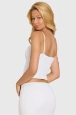 Modal Lace-Trim Top in Coconut - Image 3