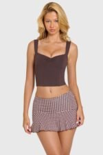Modal Ruched Bust Top in Chocolate - Image 6