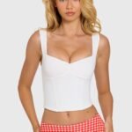 Modal Ruched Bust Top in Coconut
