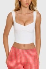 Modal Ruched Bust Top in Coconut - Image 2