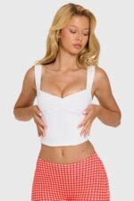 Modal Ruched Bust Top in Coconut - Image 5