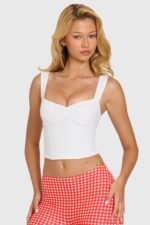 Modal Ruched Bust Top in Coconut - Image 6