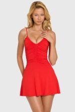 Modal Mini Dress in Cherry - Image 6