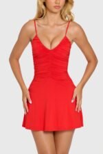 Modal Mini Dress in Cherry - Image 2