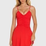 Modal Mini Dress in Cherry