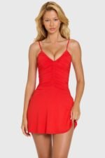 Modal Mini Dress in Cherry