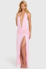 Embellished Waist Maxi Dress in Bubblegum Pink - Image 6