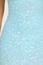 Embellished Mini Dress in Aqua - Image 4