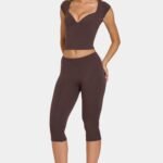 Modal Capri Leggings in Chocolate