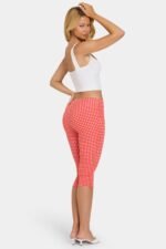 Modal Capri Leggings in Red Gingham - Image 2