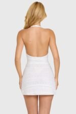 Lace Mini Dress in Coconut - Image 6