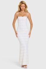 Lace Maxi Dress in Coconut - Image 5