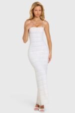 Lace Maxi Dress in Coconut - Image 7