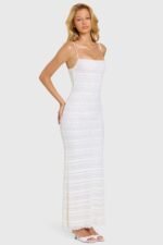 Lace Maxi Dress in Coconut - Image 8