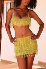 Fringed Bralette in Olive - Image 2