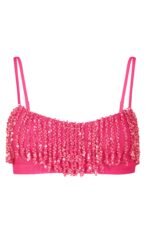 Fringed Bralette in Raspberry - Image 4