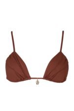 Triangle Bikini Top in Chocolate - Image 3