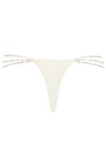 Multi-Strap Cheeky Bikini Bottoms  in Pearl - Image 4