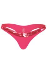 Thong Bikini Bottoms in Raspberry - Image 4